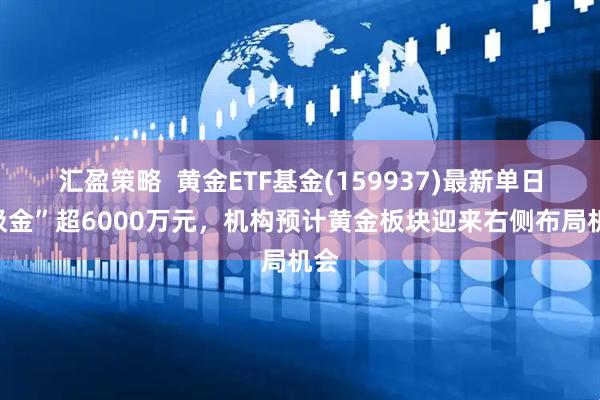汇盈策略  黄金ETF基金(159937)最新单日“吸金”超6000万元，机构预计黄金板块迎来右侧布局机会